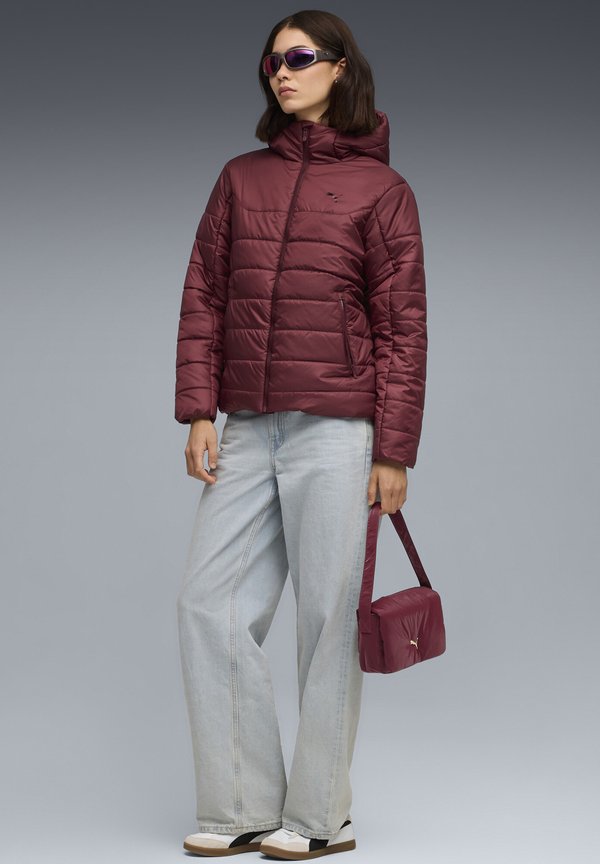 Puma ESS HOODED PADDED JACKET - Winter jacket - ruby shimmer