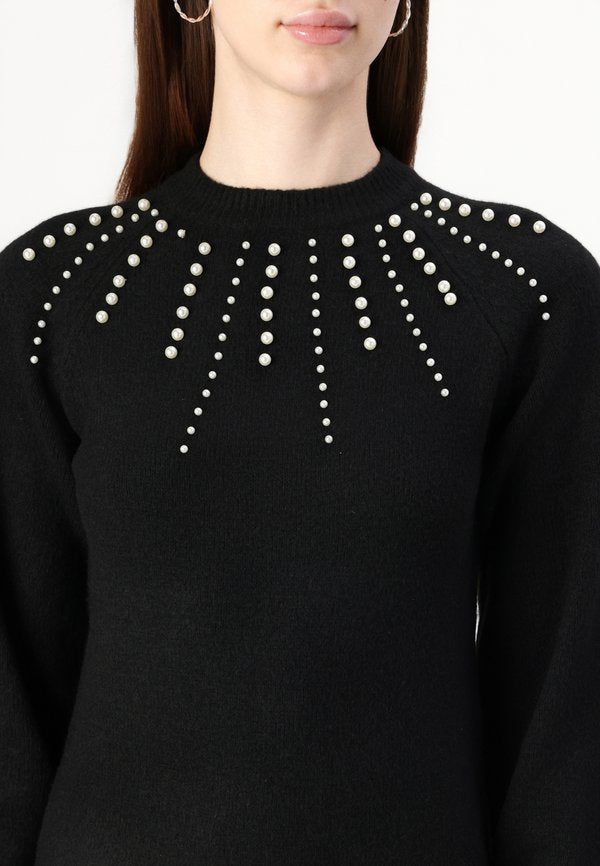 VILA VILINNEA O NECK PEARL DRESS