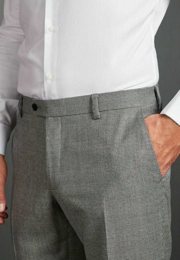 Next SLIM FIT SIGNATURE EMPIRE MILLS 100% WOOL PUPPYTOOTH SUIT: TROUSERS