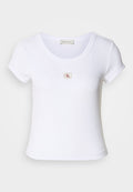 Calvin Klein Jeans LABEL TEE - Basic T-shirt - brilliant white