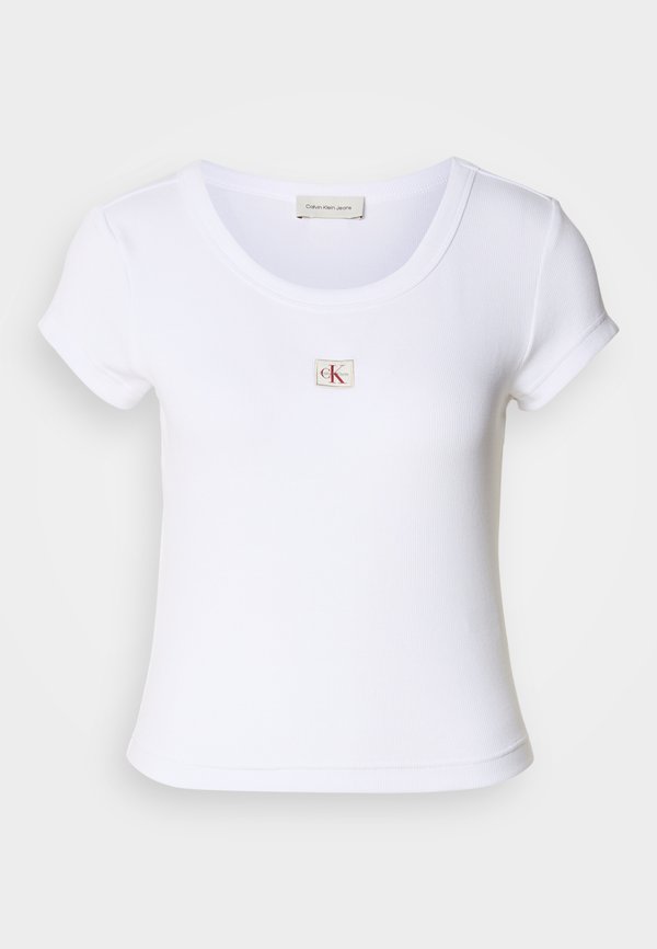 Calvin Klein Jeans LABEL TEE - Basic T-shirt - brilliant white