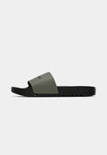 Calvin Klein CHUNKY POOL SLIDE - Mules - smokey olive/black