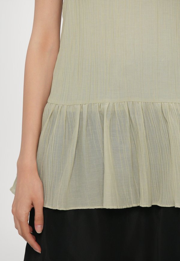 BITE Studios PARCHMENT TEXTURED STRAP FLOUNCE TOP
