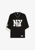 Bershka SHORT SLEEVE SPORT  - Print T-shirt - black