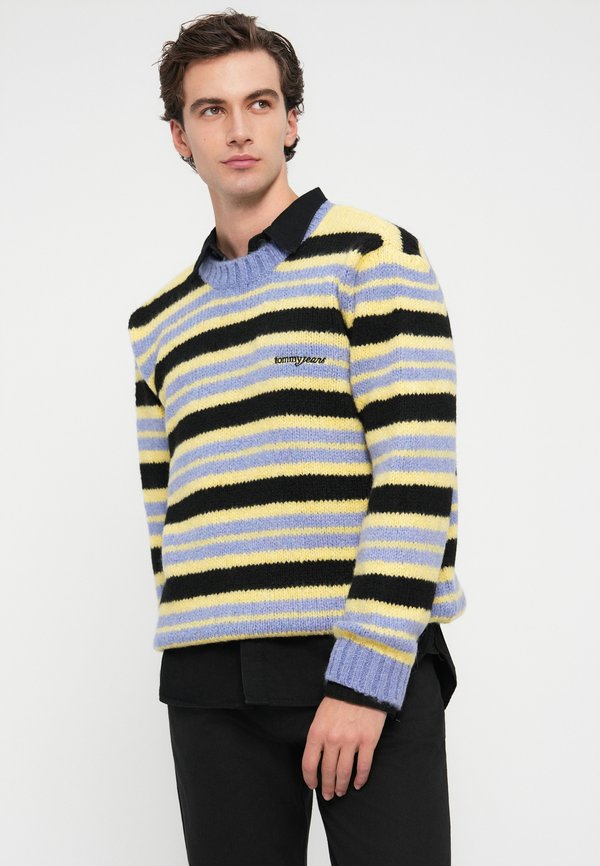 Tommy Jeans LOGO EMBROIDERY STRIPE JUMPER WITH ALPACA