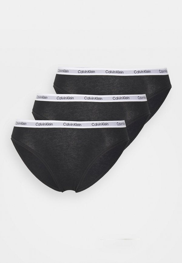 Calvin Klein Underwear MODERN LOGO 3 PACK  - Briefs - black