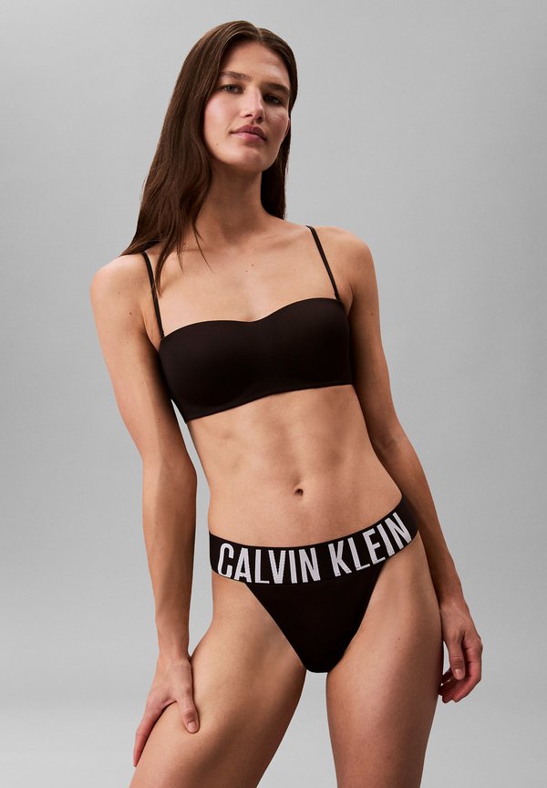 Calvin Klein Underwear HIGH LEG THONG - INTENSE POWER MICROF - Thong - black