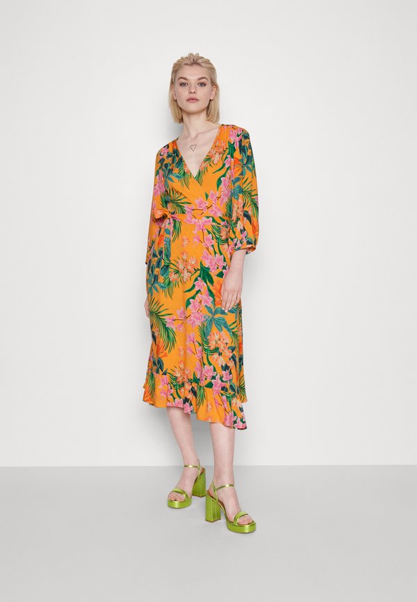 ONLY ONLTROPICA WRAP MIDI DRESS