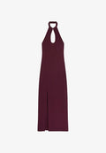 Bershka HALTERNECK - MIDI DRESS - Day dress - dark red