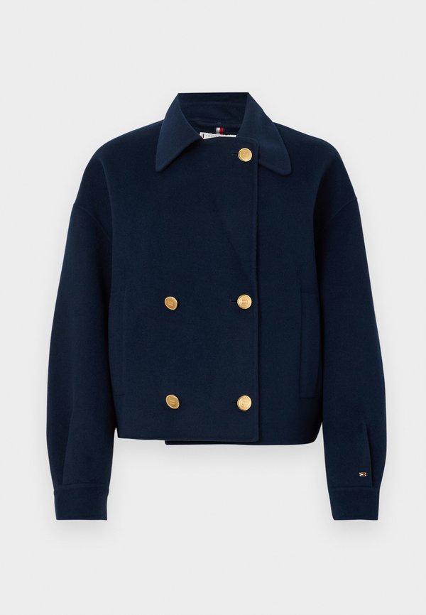 Tommy Hilfiger WOOL BLEND DOUBLE BREASTED PEACOAT