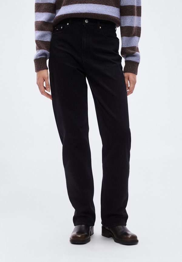 Tommy Jeans HIGH RISE SLIM STRAIGHT LEG BLACK JEANS