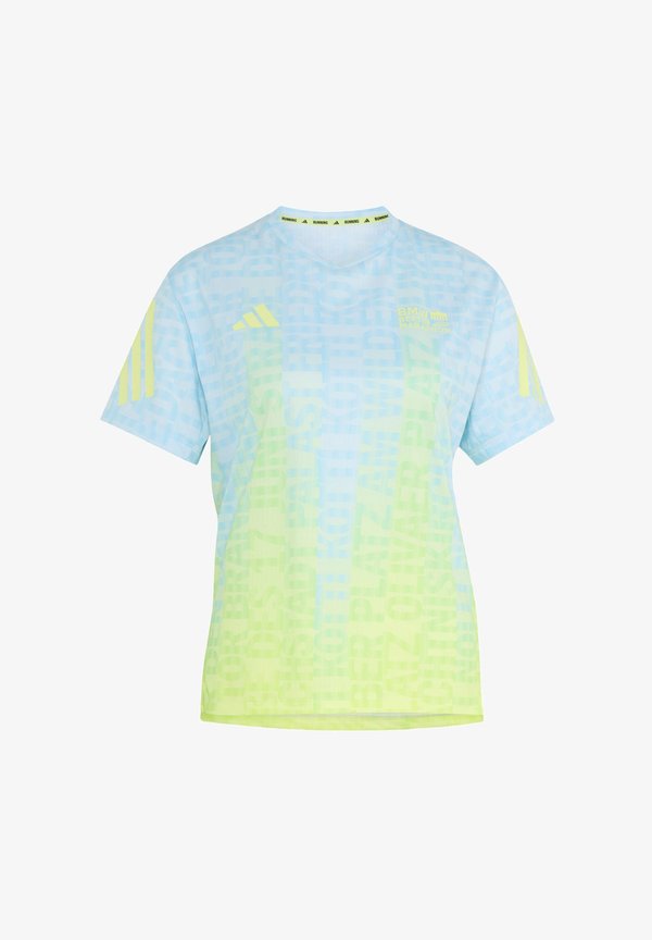 adidas Performance BER26 AOP TEE W - Sports T-shirt - crystal sky/frozen lemon