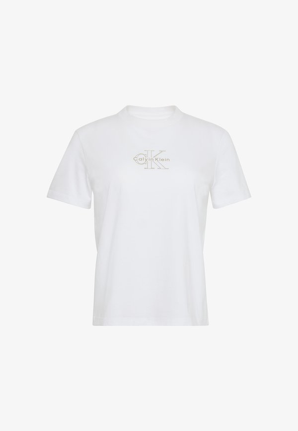 Calvin Klein Jeans SS CLASSIC FOIL MONOLOGO TEE - Print T-shirt - brilliant white
