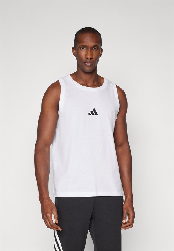 adidas Sportswear ESSENTIALS SMALL LOGO SINGLE  TOP - Top - white/black