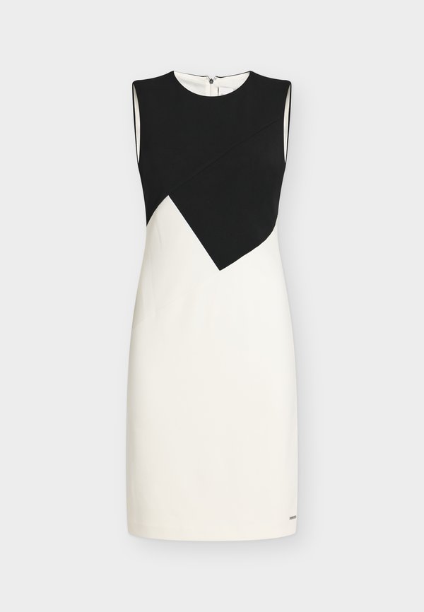 Calvin Klein DRESS - Day dress - tofu/black colorblock