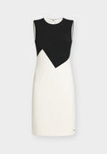 Calvin Klein DRESS - Day dress - tofu/black colorblock