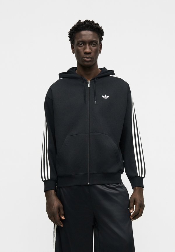 adidas Originals BAGGY HOODIE UNISEX - Zip-up sweatshirt - black