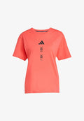 adidas Performance TEAM D GRAPHIC  - Sports T-shirt - semi lucid red