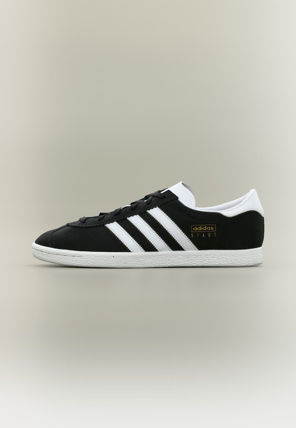 adidas Originals STADT UNISEX - Trainers - core black/footwear white/gold-coloured metallic