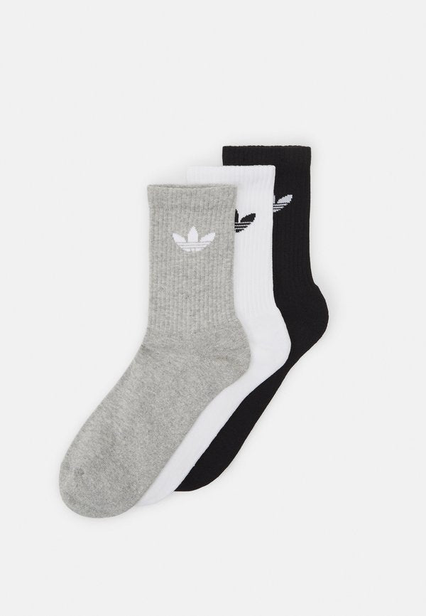 adidas Originals UNISEX 3 PACK - Socks - white/medium grey heather/black