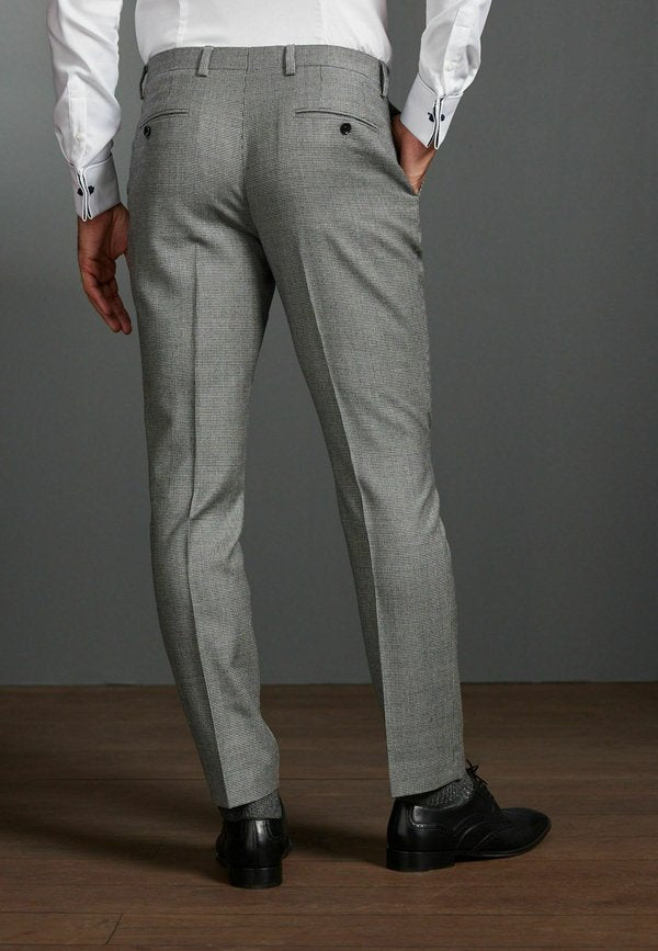 Next SLIM FIT SIGNATURE EMPIRE MILLS 100% WOOL PUPPYTOOTH SUIT: TROUSERS