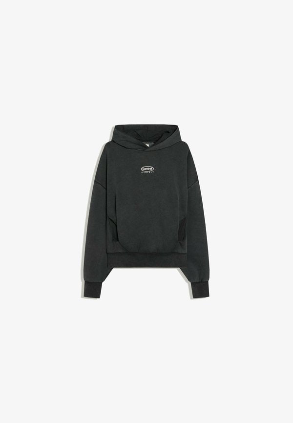 Bershka WASHED- HOODIE - Hoodie - dark grey