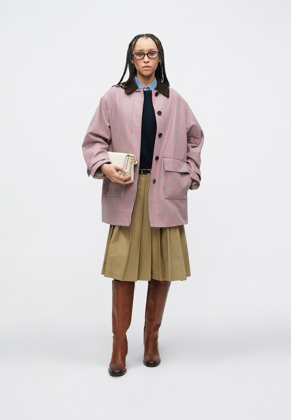 Tommy Hilfiger WATER REPELLENT CHECK OVERSIZED 2-IN-1 COAT