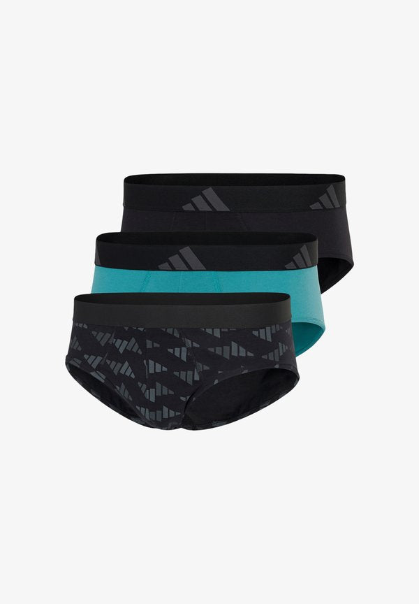adidas Sportswear 3ER PACK ACTIVE FLEX  SLIP - Briefs - schwarz/petrol
