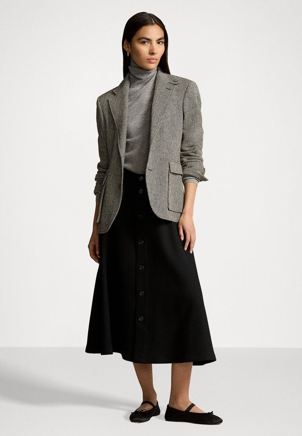 Polo Ralph Lauren WOOL CREPE BUTTONED SKIRT