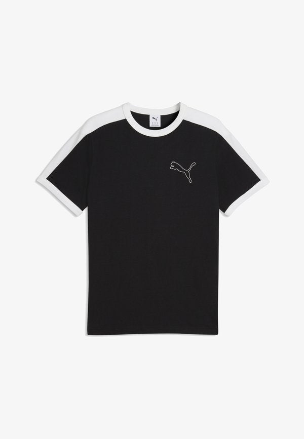 Puma T7 LOVE OF THE CAT RINGER TEE - Print T-shirt - black