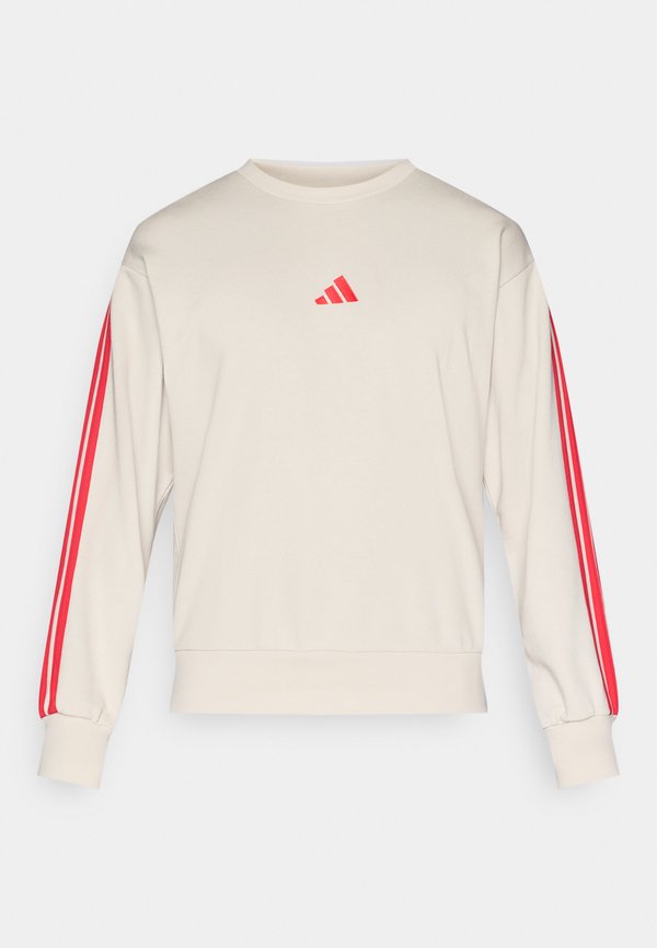 adidas Sportswear ESSENTIALS THREE STRIPES FRENCH TERRY - Sweatshirt - alumina/pure ruby