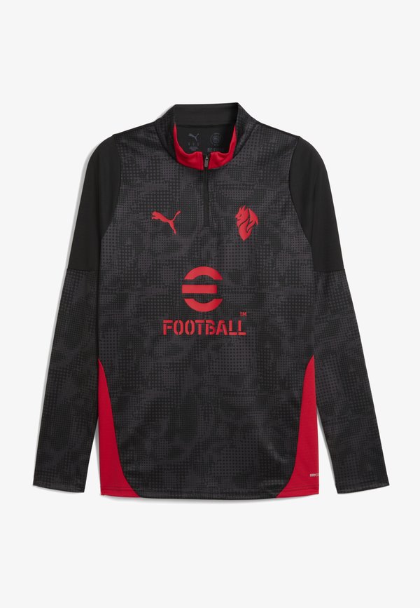 Puma ACM TRAINING 1/4 ZIP TOP - Long sleeved top - black-for all time red