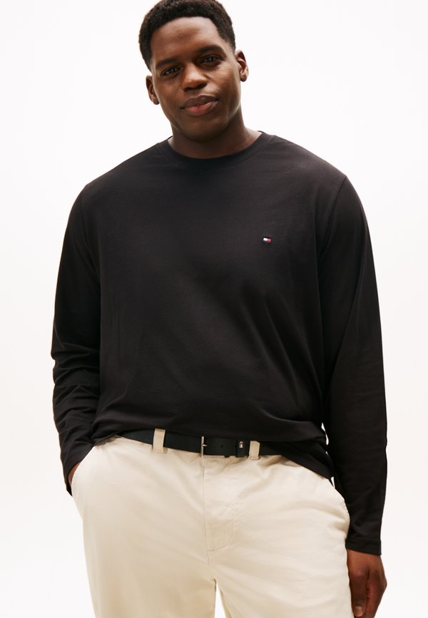 Tommy Hilfiger SLIM FIT TEE - Long sleeved top - black