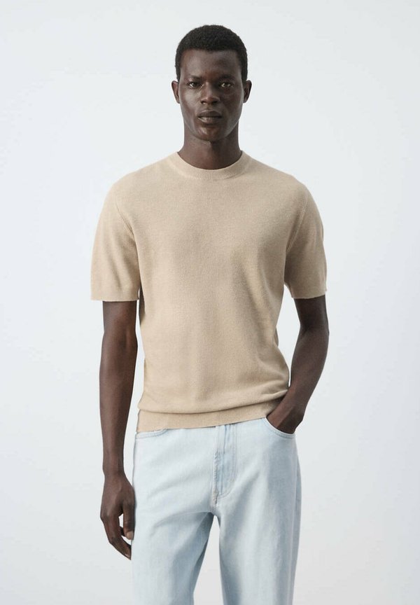 Mango ADULT - Basic T-shirt - beige