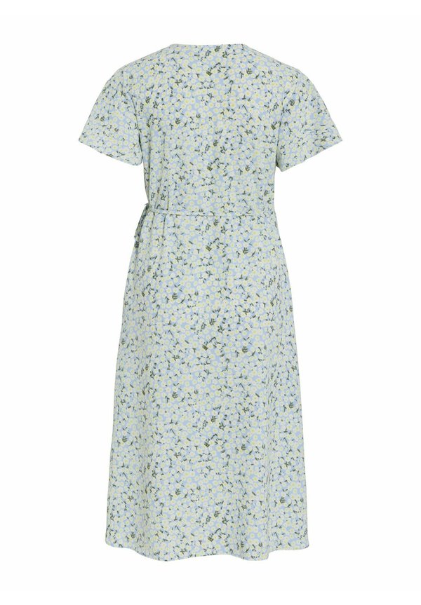 VILA VILOVIE S/S WRAP MIDI DRESS - NOOS