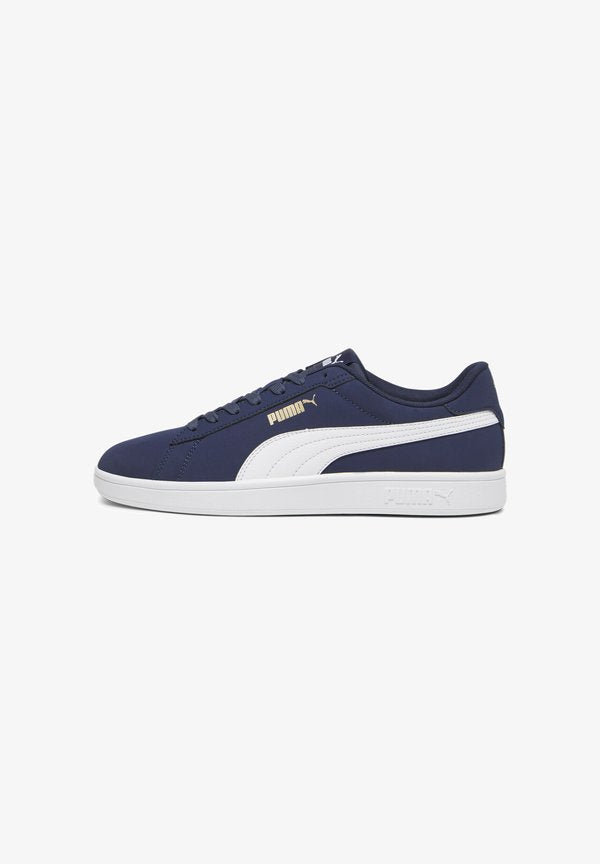 Puma SMASH BUCK - Trainers - navy white gold