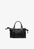 Bershka BUCKLED - MINI BAG - Handbag - black