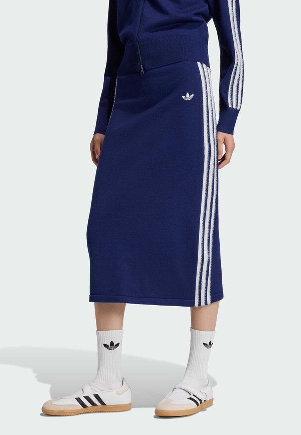 adidas Originals A-line skirt - dark blue/white