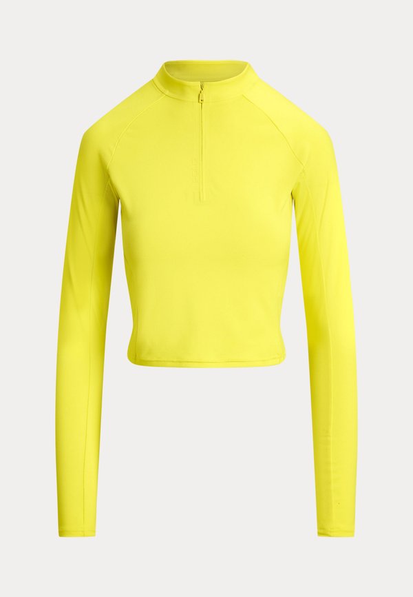 Polo Ralph Lauren SUEDED JERSEY CROPPED HALF-ZIP