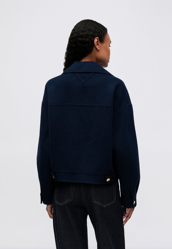 Tommy Hilfiger WOOL BLEND DOUBLE BREASTED PEACOAT