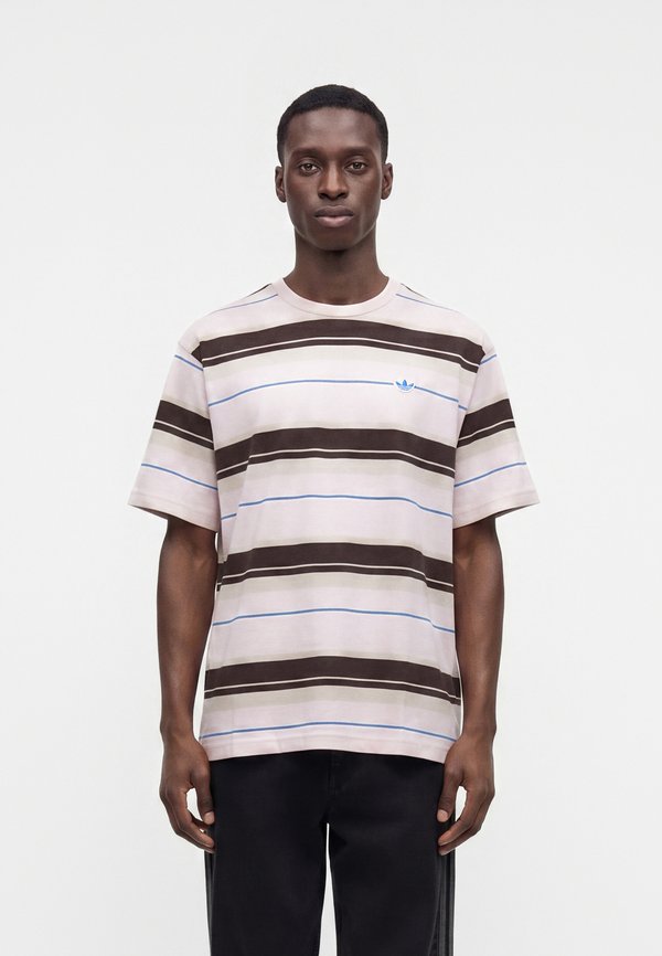 adidas Originals STRIPE TEE UNISEX - Print T-shirt - sandy pink