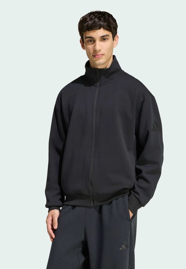 adidas Sportswear SOFT LUX TRACK TOP - Zip-up sweatshirt - black