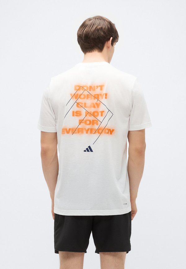 adidas Performance CLAY IS NOT GRAPHIC - Sports T-shirt - white