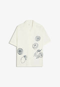 Bershka SHORT SLEEVE BOXY FIT - PRINT SHIRT - Shirt - white