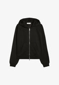 Bershka ZIP-UP PLUSH HOODED JACKET - Zip-up sweatshirt - black