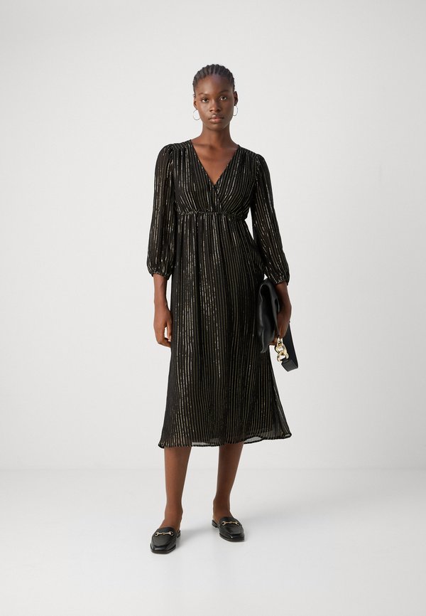 Scotch & Soda MIDI DRESS WITH PUFF SLEEVE