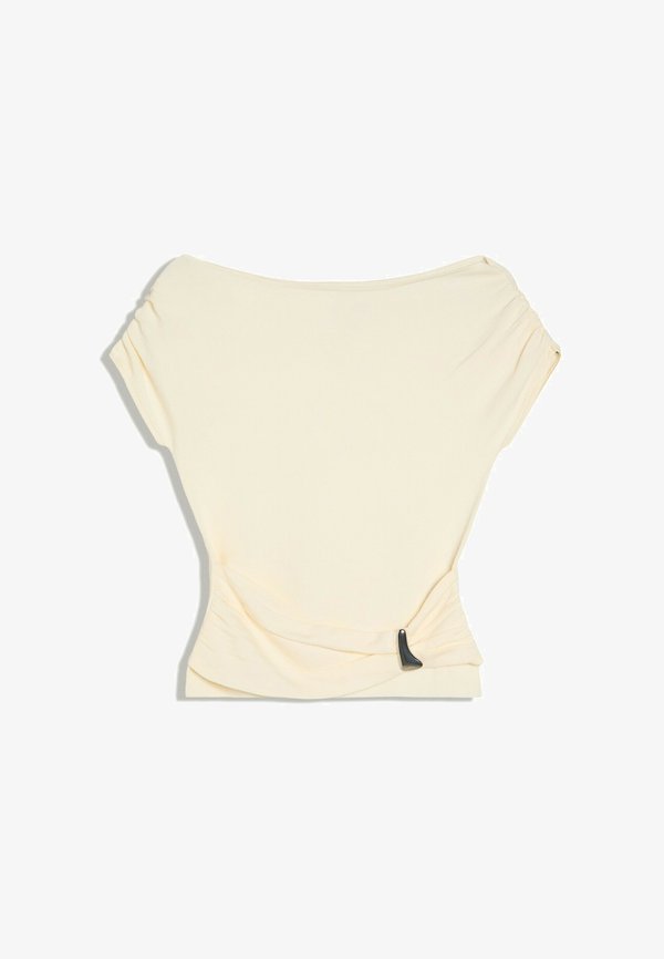 Bershka TSHIRT 01226693 - Print T-shirt - beige
