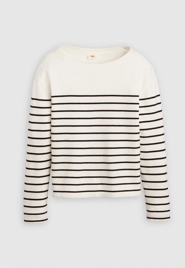 Levi's® MARIN STRIPE - Long sleeved top - egret/anthracite