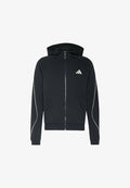 adidas Sportswear ADIDAS SPORTSWEAR STADIUM SMALL LOGO FULL-ZIP HOODIE - Zip-up sweatshirt - black