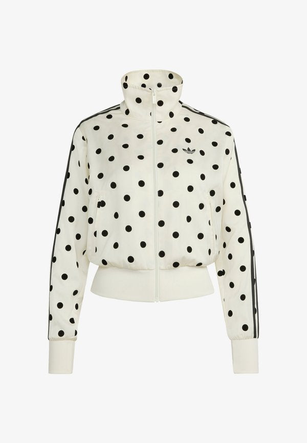 adidas Originals SATIN POLKA DOTS TT - Zip-up sweatshirt - off white
